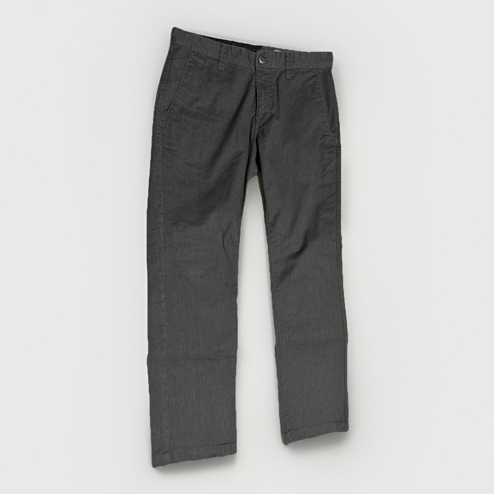 Volcom Frickin Modern Stretch Chino Pants Men 33 Charcoal‎ Gray A1111601